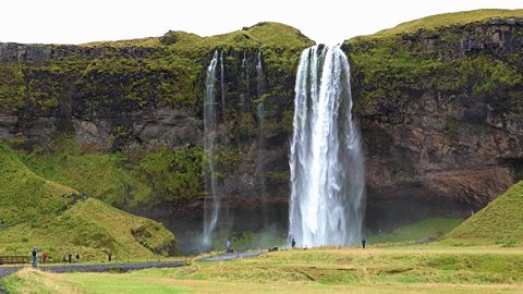 The most famoust Icelandic waterfall - Seljalandsfoss.