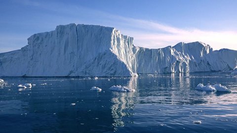Icebergs in the Greenland Sea. Global warming