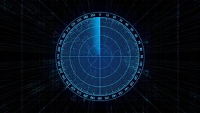 Motion graphic of  blue color sonar radar screen searching an object with line digital technology background, Futuristic animation concept - Powered by Shutterstock - Get 15% off with code: PIKWIZARD15