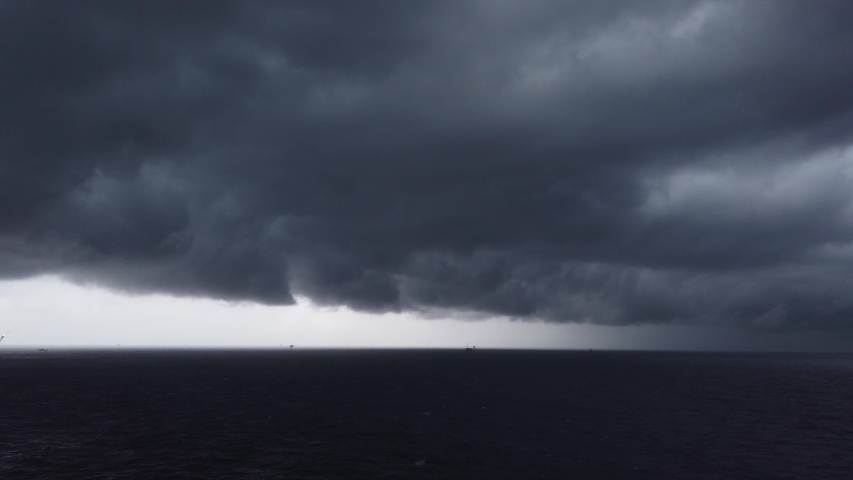 Stormy Clouds Over Dark Ocean Stock Footage Video (100% Royalty-free ...