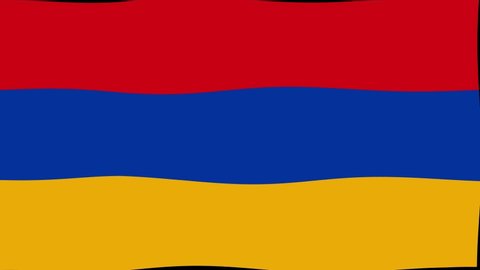 Armenia flag waving in the wind. National flag of Armenia. Sign of Armenia nationality.