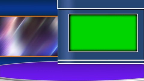 Virtual News Studio Set Green Screen Background