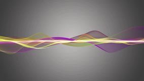 fantastic video animation with wave object in motion and space for your text, loop HD 1080p