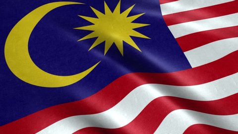 Malaysia Flag Fabric Texture Seamless Loop Stock Footage Video (100% ...