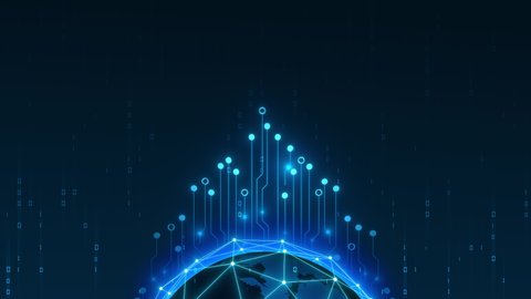 Digital Technology World Business Virtual Concept Stock Vector (Royalty ...