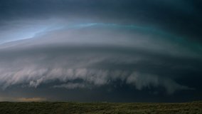 A Powerful Supercell Thunderstorm In Tornado Alley During 2020 Storm Season - Time Lapse - Powered by Shutterstock - Get 15% off with code: PIKWIZARD15