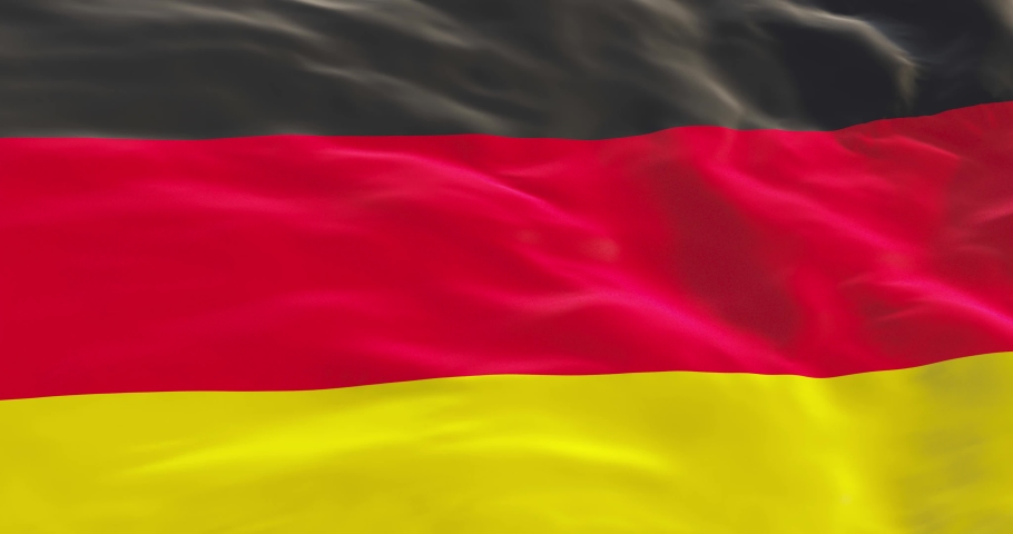 Germany flag as background. Deutschland flag in slow motion animation waving in the wind realistic 4k video. The Federal Republic of Germany. Royalty-Free Stock Footage #1053557366