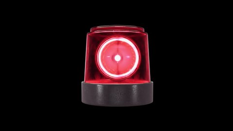 Loop Red warning light with spots and alpha channel
