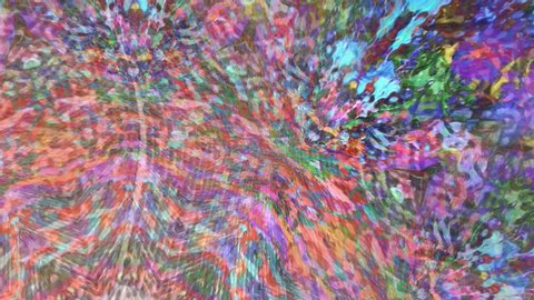 Slow Motion Dreamlike Psychedelic Blur footage background of motion surface of trendy colorful original Abstraction Art pattern flow. Moving Seamless loop psychotherapy.
