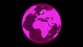 Transparent Pink Earth -Seamless Video