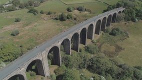 Drone Footage Aerial View Viaduct 