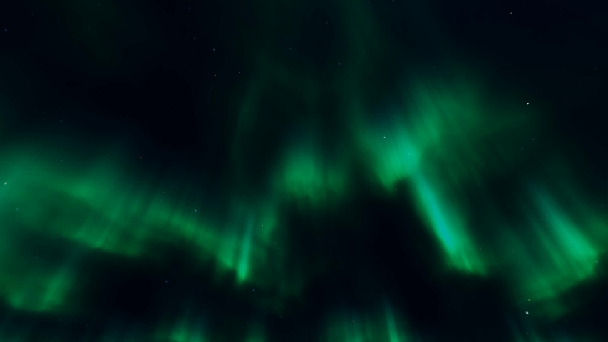 Aurora Borealis,Northern Lights on beautiful night sky ,Realistic 3d time lapse animation background. Royalty-Free Stock Footage #1053640184