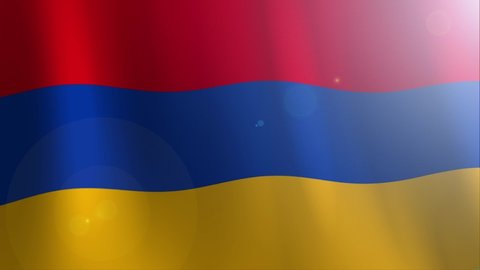 Armenia Country flag animation stock footage. Flag of Armenia waving in wind.