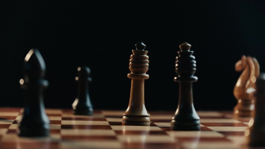 
Chess checkmate on wooden chessboard man hand Full HD video Royalty-Free Stock Footage #1053643025