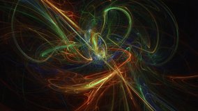Modern futuristic fractals. space nebula universe. Abstract background video. Neon lines. 4K 3d rendering. powerpoint presentation. animated wallpaper.