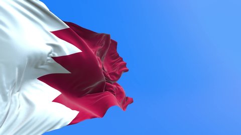 Bahrain flag - 3D realistic waving flag background