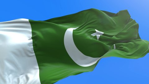 Pakistan flag - 3D realistic waving flag background