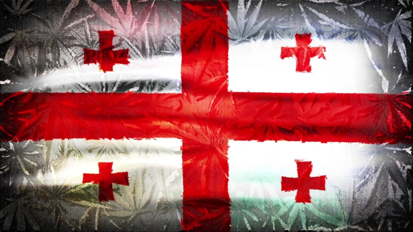 Marijuana Flag Grunge Georgia 3 in 1