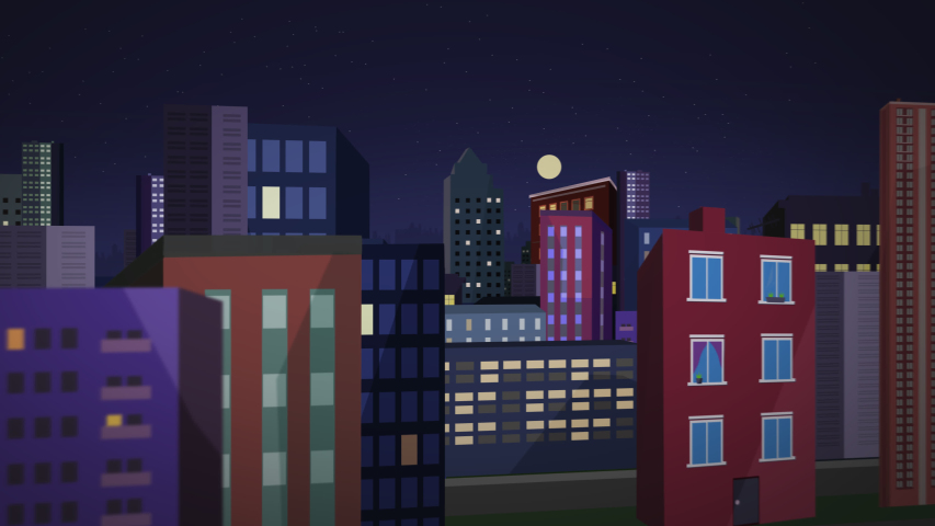 Cartoon doctors superheroes against the background of the night city. Heroes on the roof, animated characters: a man and a woman in a red raincoat. The concept of superheroes in real life. Royalty-Free Stock Footage #1053673277