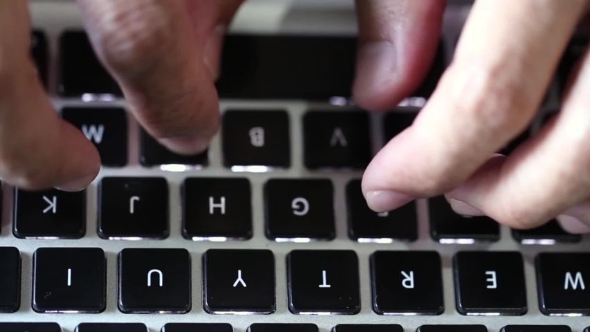 businessman hands type on laptop keyboard business. Hands touch typing pointing cloud data social network media,Businesswoman working on tablet computer,Extreme close-up human hands on keyboard Royalty-Free Stock Footage #1053700460