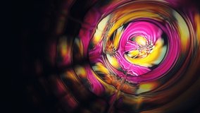 Glowing flowery circle burst motion graphics background seamless loop. Trendy colors makes for hip stylish fashion music videos.