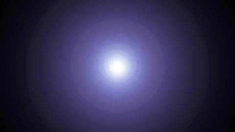 Set of multiple blue lens flares. VFX package for creative transitions and abstract video projects. Moving lens reflection in front of black background.
