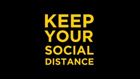 Keep Your Social Distance 6 FEET Text Animation Covid 19 Warning Motion Graphic - Powered by Shutterstock - Get 15% off with code: PIKWIZARD15
