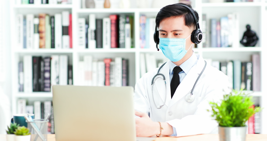 Telemedicine Concept - Asian Male 스톡 동영상 비디오(100% 로열티 프리) 1053718559 | Shutterstock
