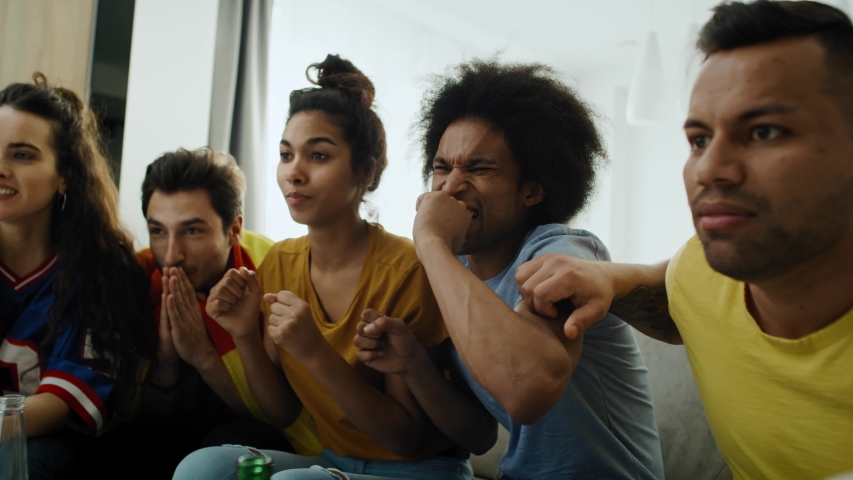 Handheld video of extreme emotions during watching TV. Shot with RED helium camera in 8K | Shutterstock HD Video #1053730100