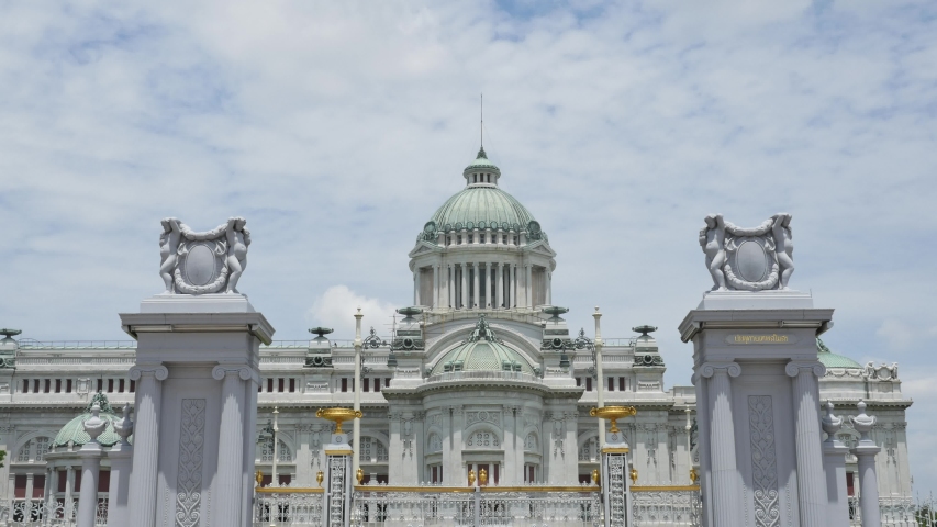 Footage timelapse Ananta Samakhom Throne Hall, Bangkok, Thailand. 