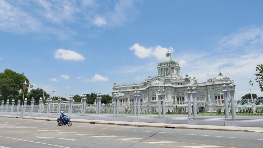 Footage timelapse Ananta Samakhom Throne Hall, Bangkok, Thailand. 