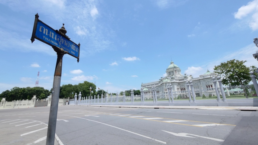 Footage timelapse Ananta Samakhom Throne Hall, Bangkok, Thailand. 