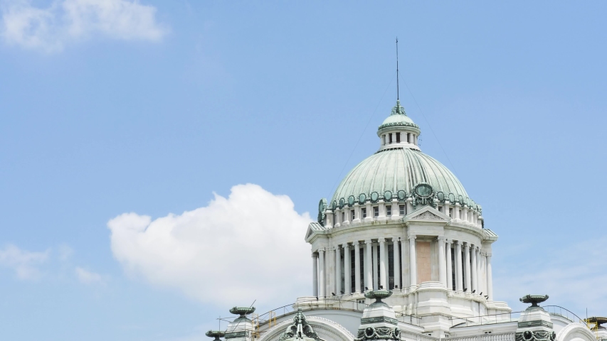Footage timelapse Ananta Samakhom Throne Hall, Bangkok, Thailand. 