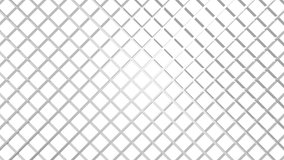 White cubes animation background. 3D render. Wave pattern.