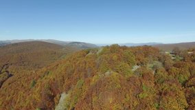Aerial video of Mavrovo - Autumn color with aerial view of the Mavrovo Lake 