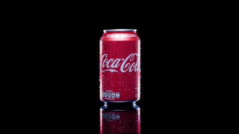 Mexico, Mexico City - May 30, 2020: Coca Cola can, its a carbonated non-alcoholic beverage sold all over the world.