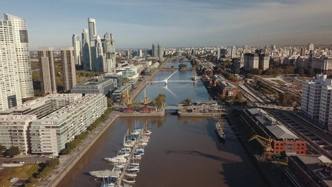Aerial view of Puerto Madero, Buenos Aires