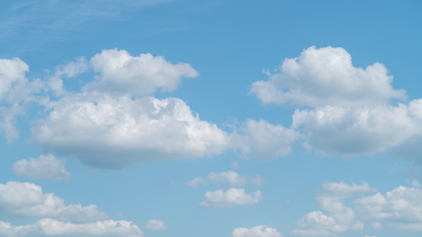 Blue Sky White Clouds Puffy Stock Footage Video 100 Royalty Free Shutterstock