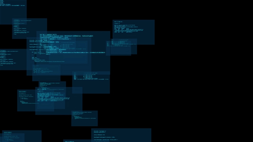 Screens of programming. Programming language. System engineering. | Shutterstock HD Video #1053787040