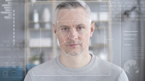 Face Recognition of Middle Aged Man, Access Denied
