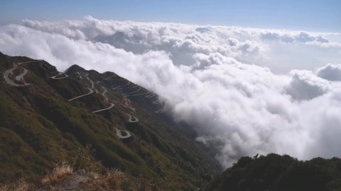 Time lapse of Zuluk, Sikkim, India.