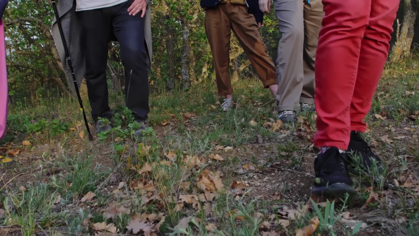 people-s-feet-sneakers-boots-walking-on-stock-footage-video-100