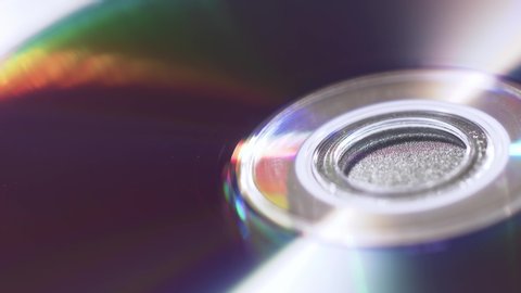 Colorful Lights Reflecting on Surface of DVD