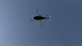 Helicopter is flying loop 3d animation. 4k 30fps.