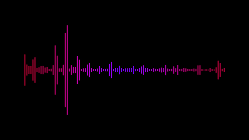 Looped animation audio frequency monitor sound wave Royalty-Free Stock Footage #1053875471