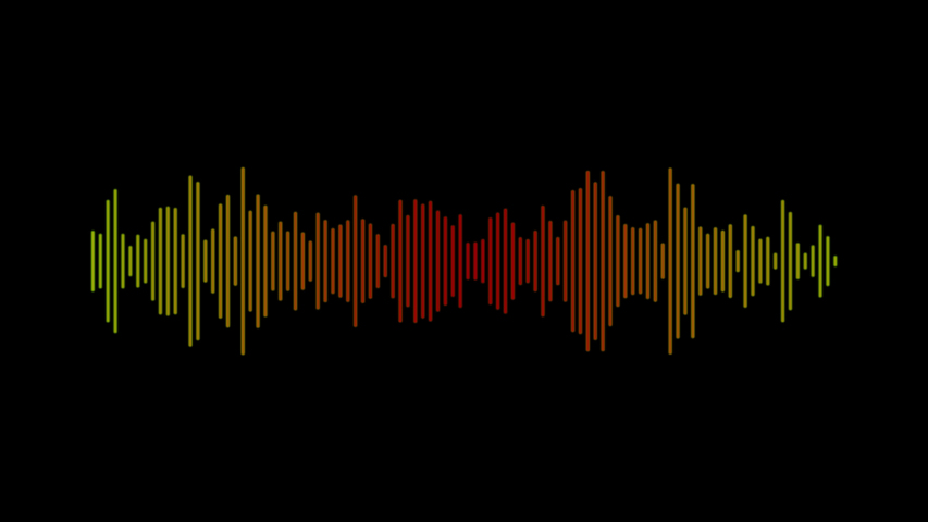 Looped animation audio frequency monitor sound wave Royalty-Free Stock Footage #1053875471