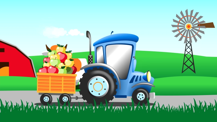 Cartoon Tractor Trailer Stock Video Footage 4k And Hd Video Clips Shutterstock