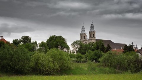 Timelapse of a popular pilgrimage church located in Szeklerland - Csíksomlyó (Romania/Transylvania)