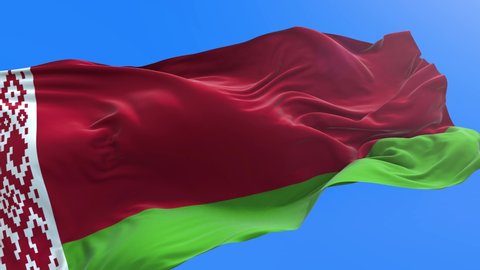 Belarus flag - 3D realistic waving flag background