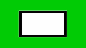 Colorful background, rectangular frame for your video and photo content, green background